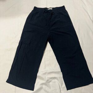 Abercrombie Navy Blue Linen Wide leg pants